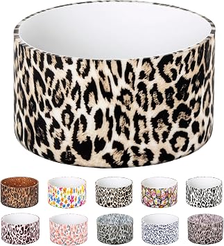 Silicone Boot for Stanley Quencher Tumbler 20/30/40 oz &IceFlow 20/30oz,Owala 24/40 oz Cup Cheetah Boot Sleeve 40oz Bottom Protector for Bottom Size 2.8-2.95" Cups & Bottles BPA-FreeKhaki Leopard