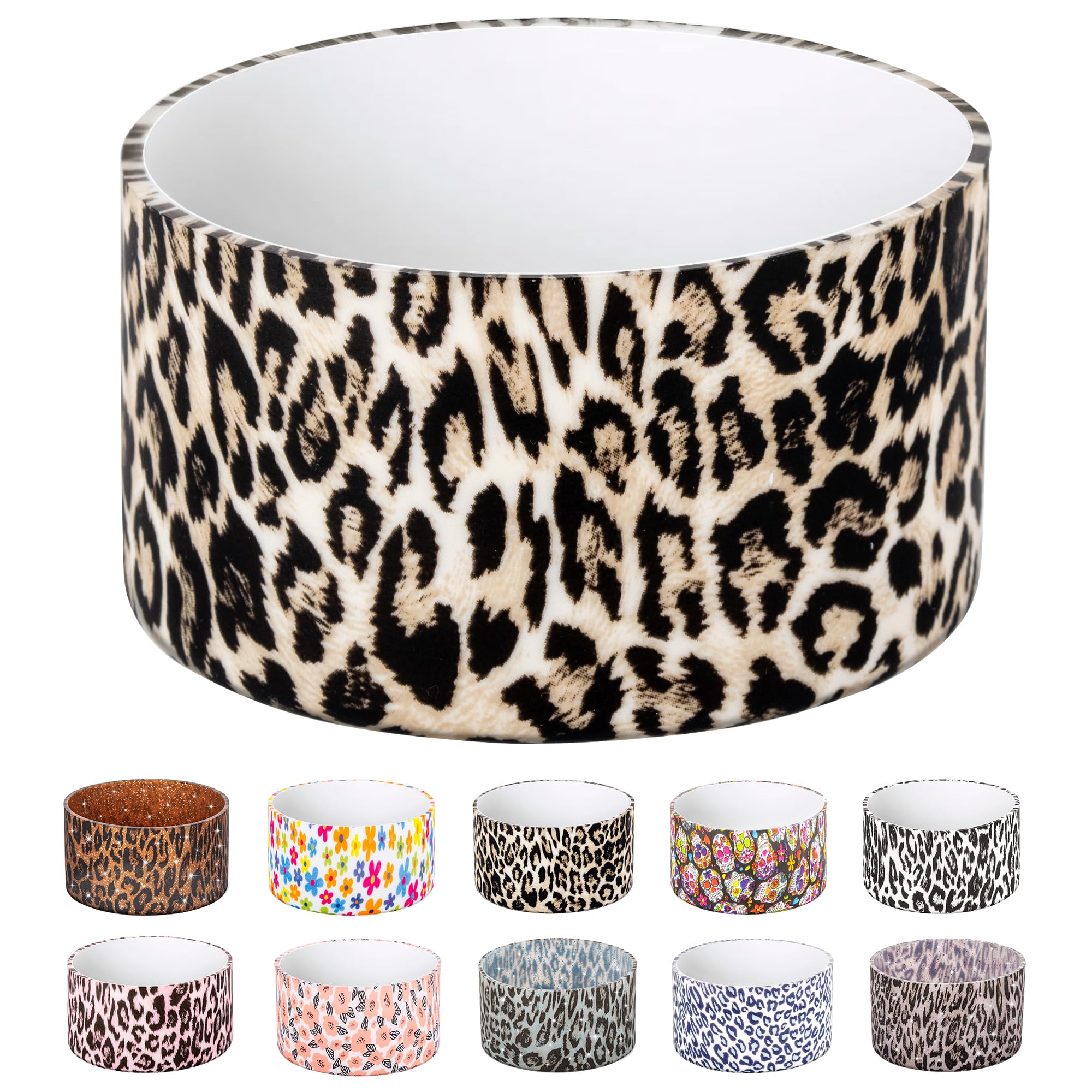 Snowfall 2 Pcs Tumbler Bottom Protector Boot for Stanley 20-40oz & Simple Modern 30-40oz, Compatible with Hydro Flask Water Bottle 12-24oz (Khaki)