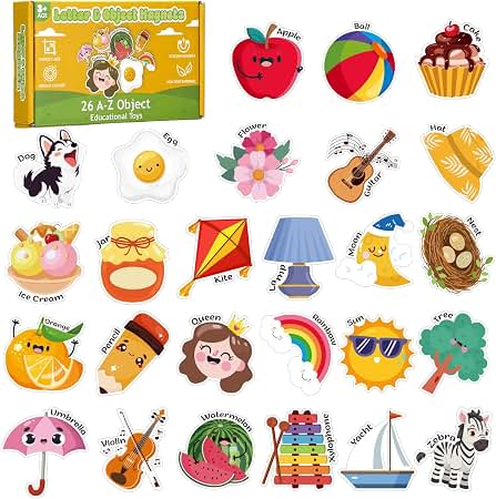 Amazon.com: ZazzyKid Magnetic Foam Objects for Kids: 52 Toys of