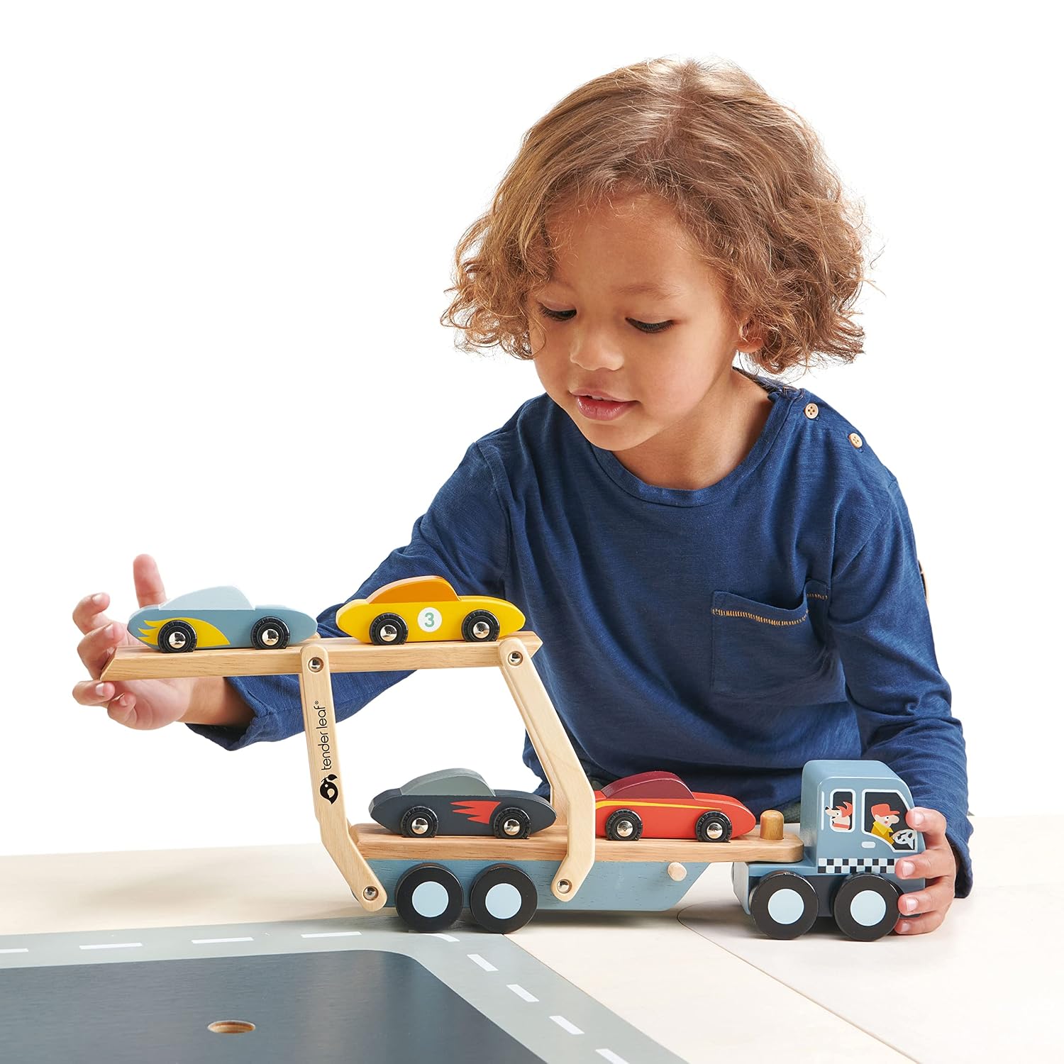 Tender Leaf Toys Car Transporter - Imaginative Play Gift for Children Encourage Social Development and Language Skills, view 5