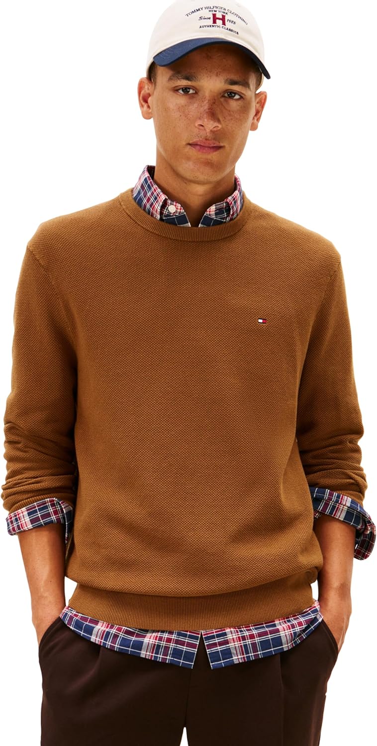 Tommy Hilfiger Men's Structured Crew Neck Sweater