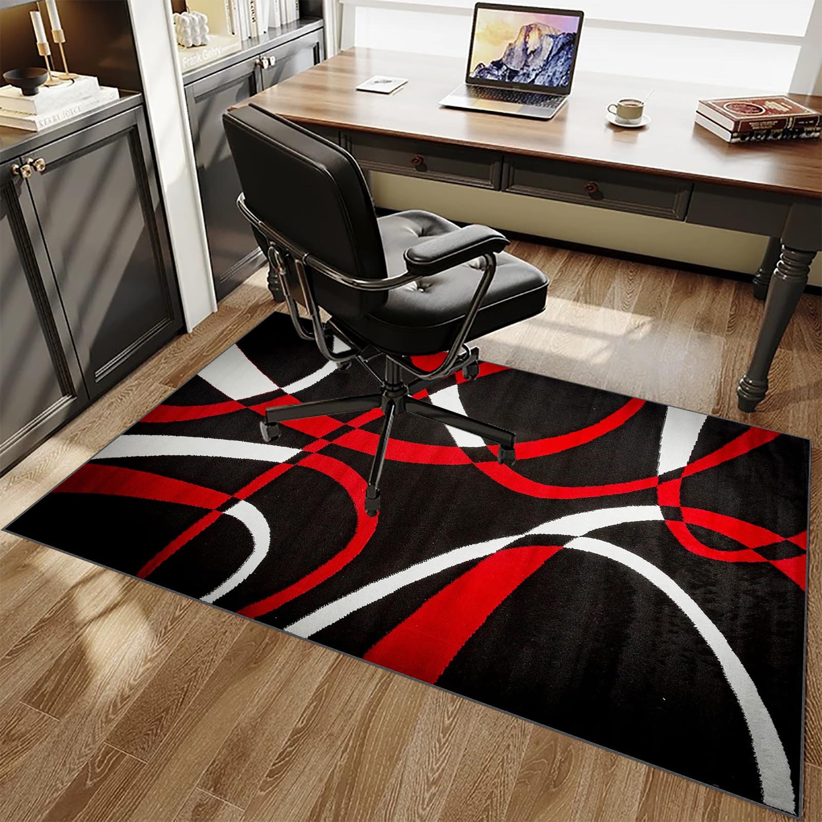 Bodenschutzmatte Bürostuhlunterlage- Bürostuhl Matte 200 x 250 cm, Gaming Teppich schreibtischstuhl unterlage, Bodenschutz Bürostuhl Teppichschoner für Parkett, Hartböden und Teppichboden