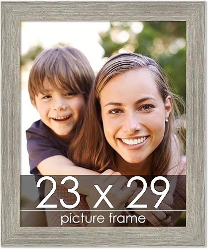 Miniatura 10 de Poster Palooza Marco completo de madera gris de contraste envejecido de 10 x 15 pulgadas con plexiglás acrílico UV, parte trasera de tablero de