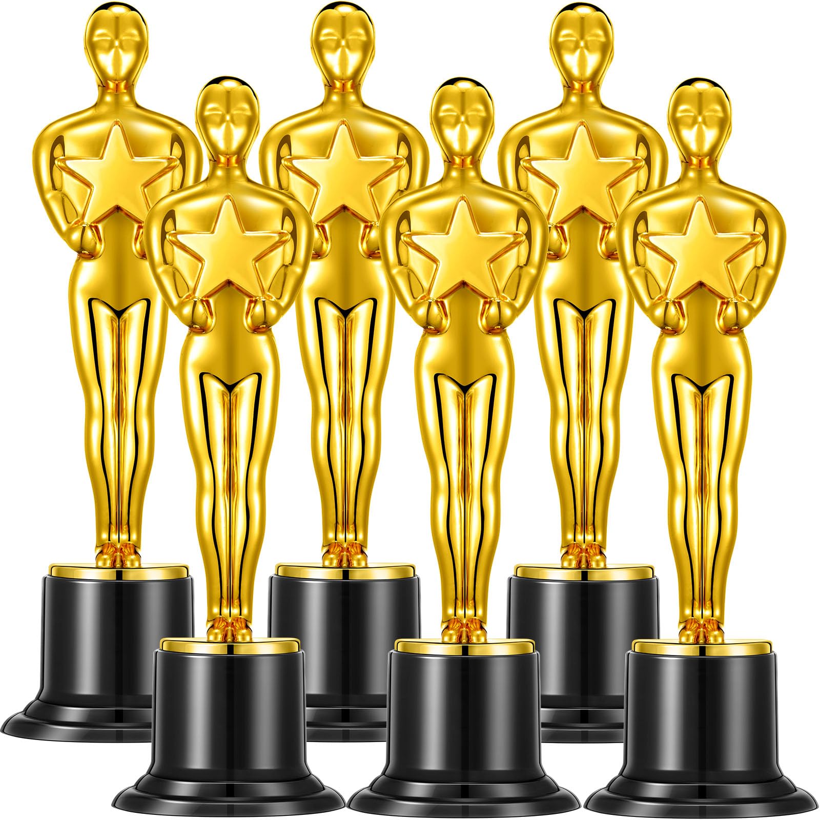 18 trofeos de premio de oro, trofeos de premio de fiesta de estatua dorada de 6 pulgadas, premios de aula, decoraciones de fiesta, ceremonia, celebraciones y competiciones