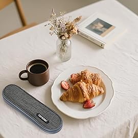 Travel Utensils Set with Case - 8-Piece Reusable Stainless Steel Camping Cutlery Set for Lunchbox, Office, School - Portable Fork Spoon Knife Chopsticks - Dishwasher Safe - Black