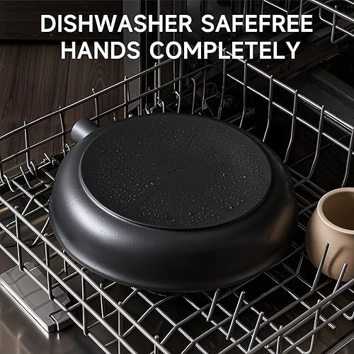 Miniatura 6 de JEETEE Sartén antiadherente, sartén de titanio de 9.5 pulgadas, sartén para huevos de tortilla, apta para horno y lavavajillas, apta para todas las