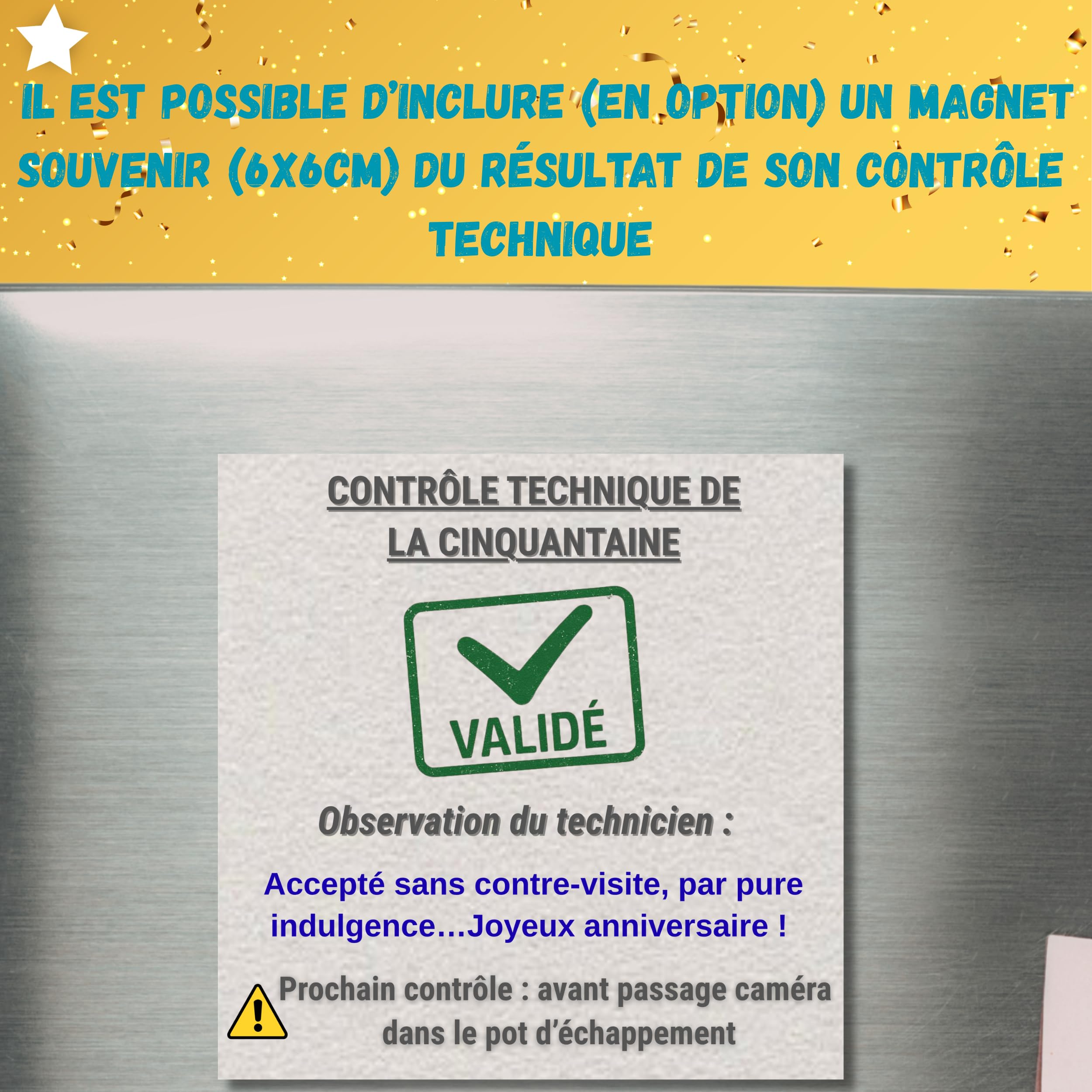 Carte Anniversaire 50 Ans à Gratter – Contrôle Technique Humoristique – Carte 50 ans Homme Originale – Carte Anniversaire 50 Ans Drôle Humoristique - 4