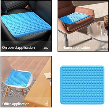 Cooling Gel Cushion Thick Cooling Gel Breathable Soft Pressure Absorbing | Cooling Summer Jelly Big Desk Chair Breathable Soft Pressure Points Cooling for Offices Home Suvs Rvs Trucks Auto