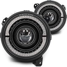 9 Inch LED Headlight Assembly, Round Hi/Lo Sealed Beam with White DRL Halo, Compatible with Jeep Wrangler JL/JLU 2018-2025, Gladiator JT 2019-2025, High Brightness Dual Beam Anti-glare Lens
