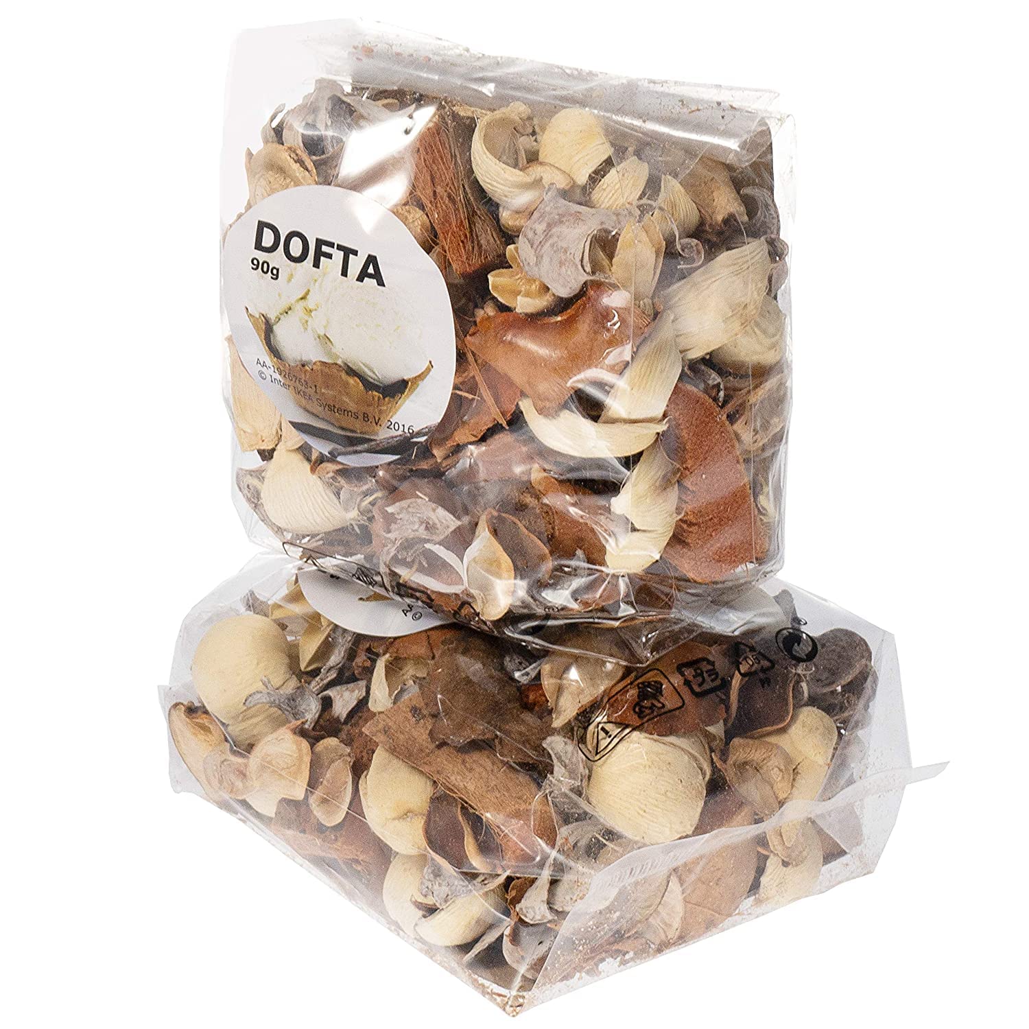 Ikea DOFTA Sweet Vanilla Scented Potpourri - Set of 2 Bags