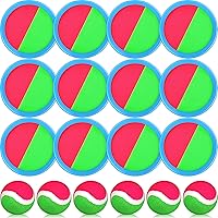 Vista 9 de Charniol Juguetes para niños, juego de lanzar y atrapar, juego de playa, juegos deportivos de pelota al aire libre, juguetes de nailon para niños