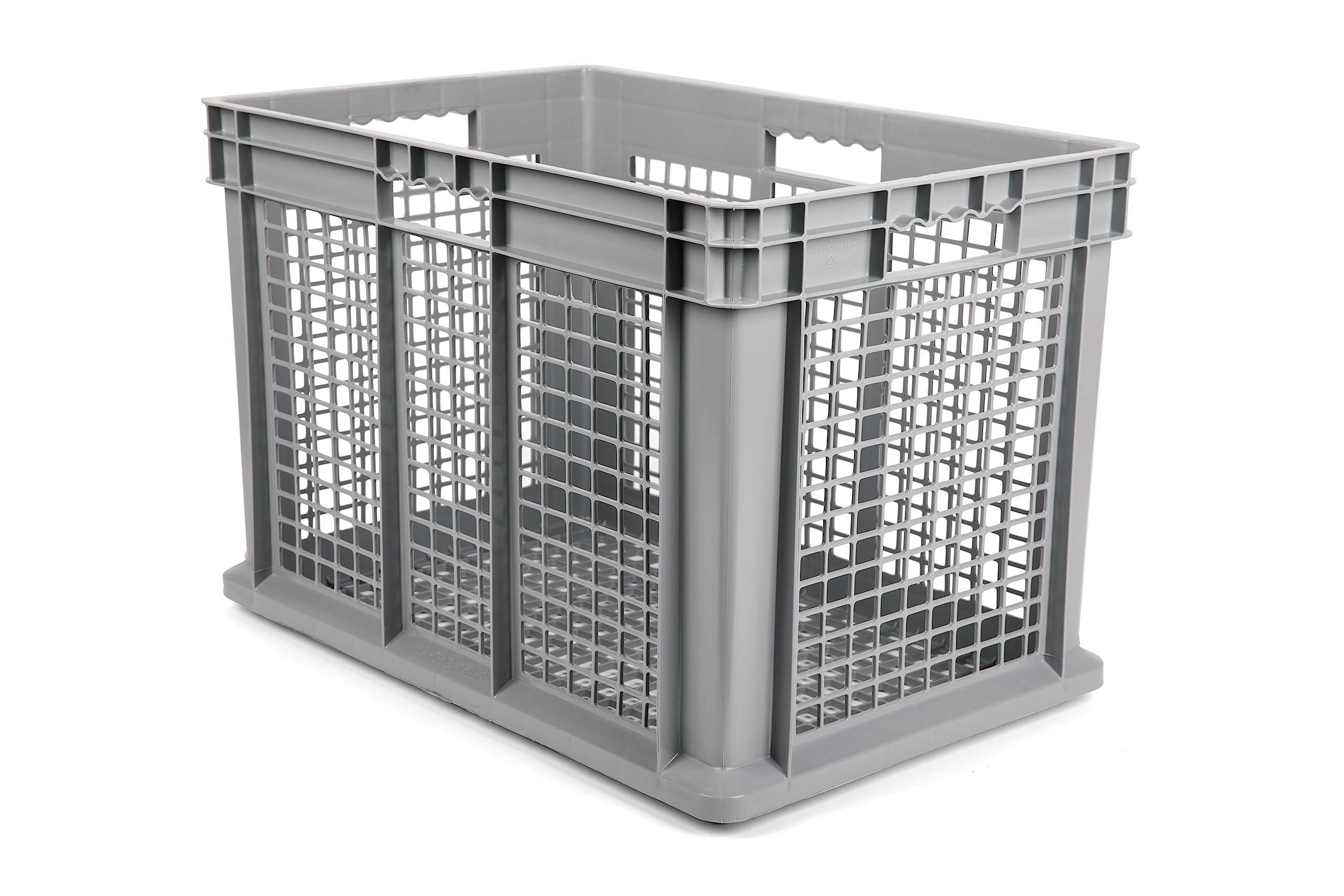 Hudson Exchange 24 x 16 x 16" (2 Pack) Mesh Straight Wall Handled Storage Container Tote, Gray