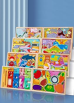 ★てる　パズル2個 このピース絶対はまらなそうで完璧にハマるパズル スクエア