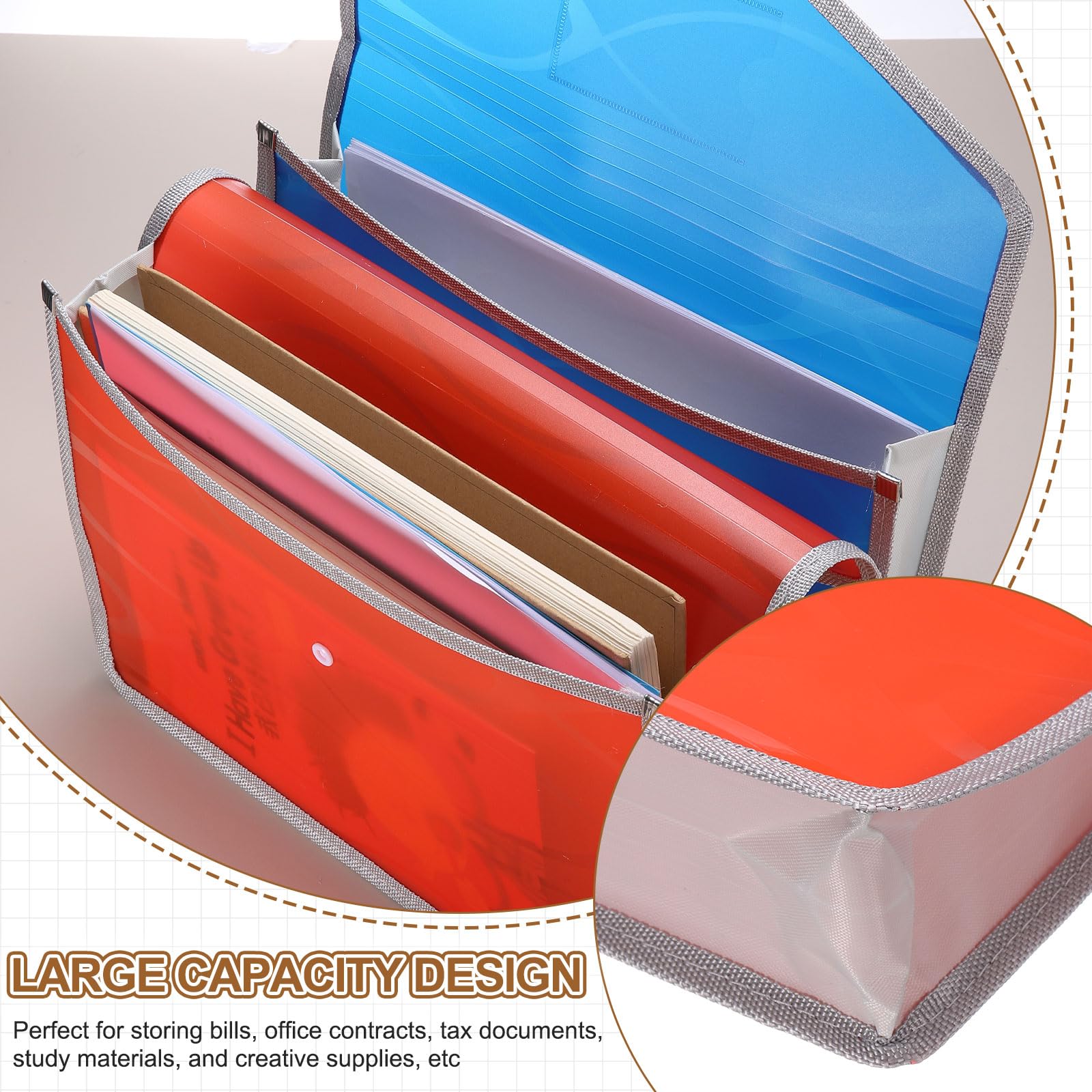 YOKIVE 2 Pezzi Cartella Plastica A4 Viola 36x28.5 cm | 14.2x11.2 Pollici, Grande Capacità, Organizzatore Documenti, Chiusura a Scatto, per Lettere, per Ufficio Casa Viaggio