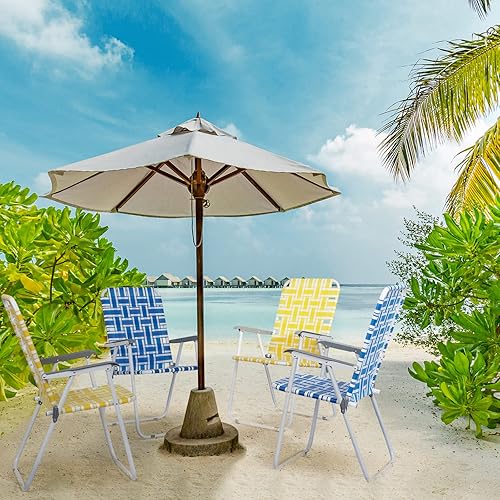 Miniatura 16 de HomVent Juego de 2 sillas plegables para patio, silla de playa plegable, silla web portátil, para patio, piscina, playa, césped, para interiores