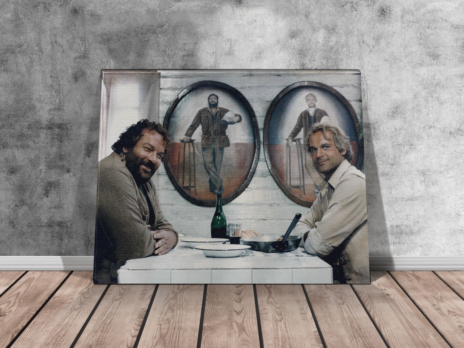 Bud Spencer - Das Krokodil und sein Nilpferd - Leinwand (120x80cm)