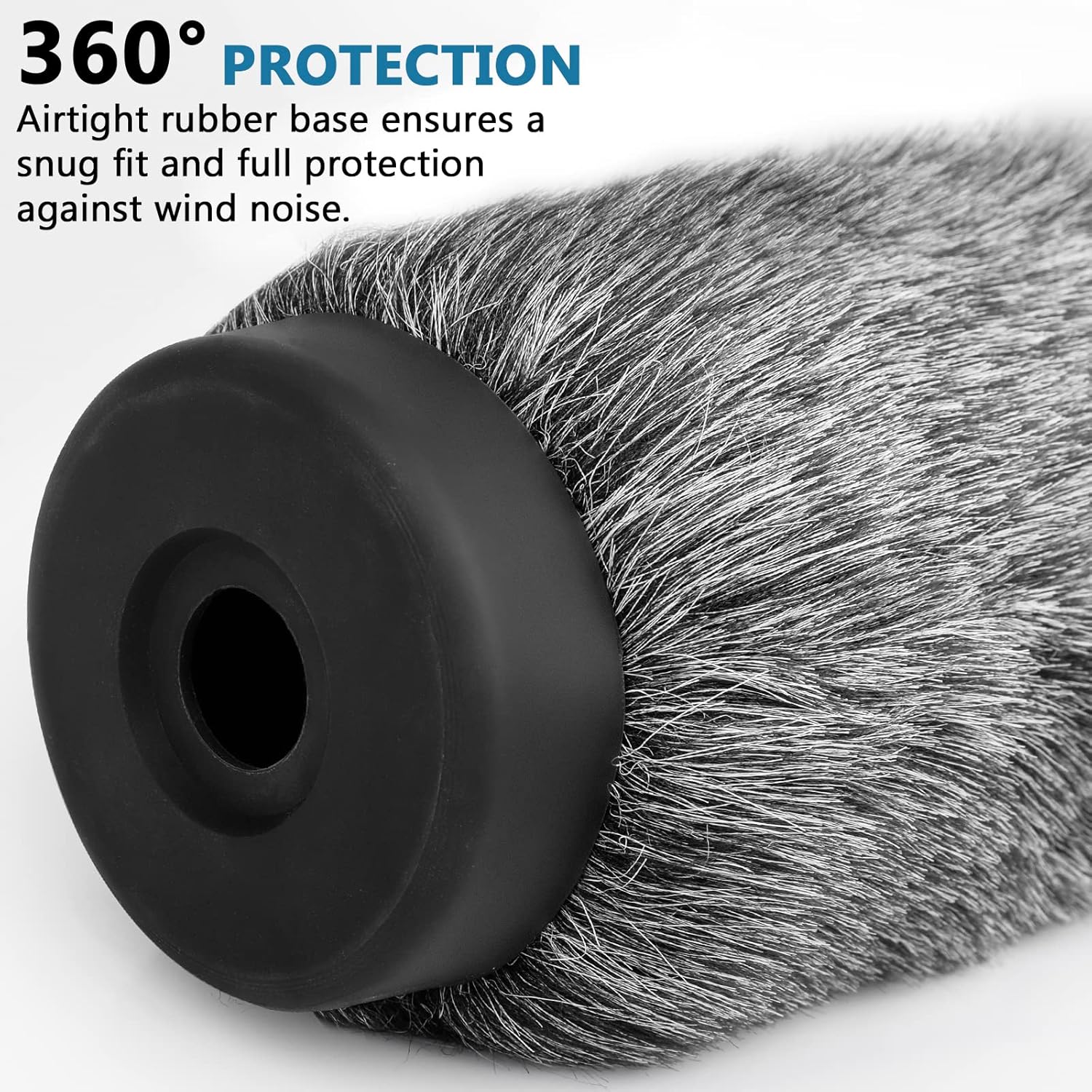 NTG3 Shotgun Mic Windscreen Deadcat Pop Filter Compatible with Rode NTG3, NTG2, Sennheiser MKH416, MKH418, Sony ECM 680s ECM-670 ECM-678, AKG C568EB, C4608, 7.1" Long Microphone Cover Muff Wind Shield - Image 7