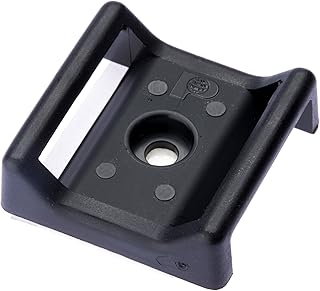 Panduit ABMT-A-Q20 Hook and Loop Cable Tie Mount, Adhesive Backed, Nylon 6.6, Black (25-Pack)