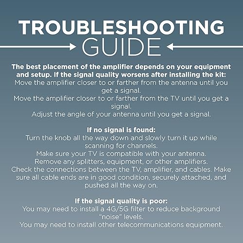 Miniatura 9 de Amplificador de distribución de 24 db | Amplificador de señal de antena de TV digital, potenciador/ganancia ajustable, NTSC, ATSC, FM, UHF, VHF -