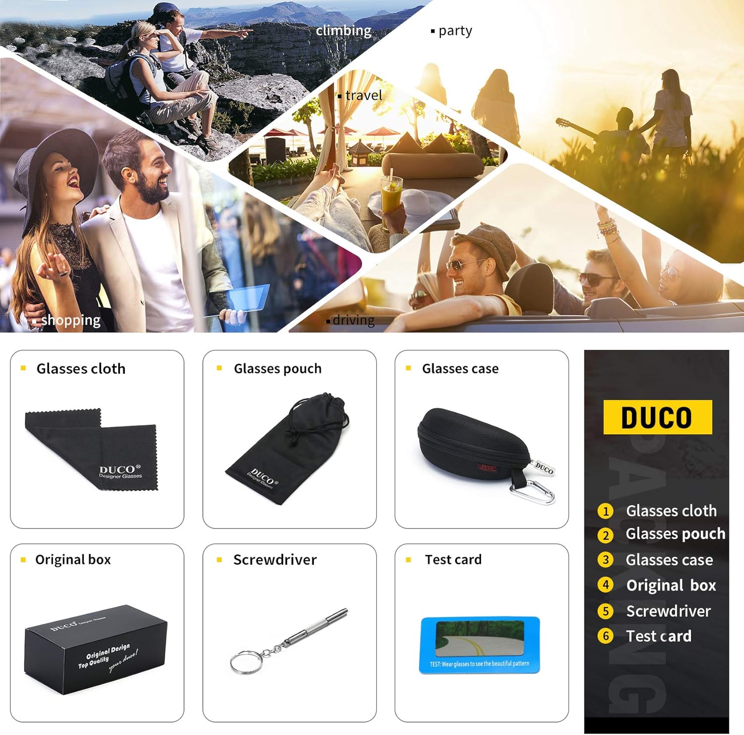 DUCO Mens Sports Polarized Sunglasses UV Protection Sunglasses for Men 8177s - Image 6