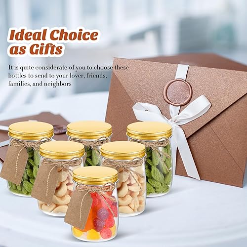 Miniatura 7 de Nitial Paquete de 50 tarros de plástico de 5 onzas con tapas de aluminio, pequeños recipientes de plástico para yogur con tapas, tarros de regalo