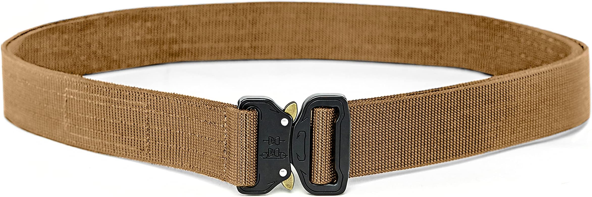 WOLF TACTICAL Heavy Duty Quick-Release EDC Belt - Stiffened 2-Ply 1.5” Nylon Gun Belt for Concealed Carry Holsters