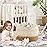 KAKAMAY Large Blanket Basket (20x13),Woven Baskets for storage Baby Laundry Hamper, Cotton Rope Blanket Basket for Living Room, Laundry, Nursery, Pillows, Baby Toy chest (White Fringe)