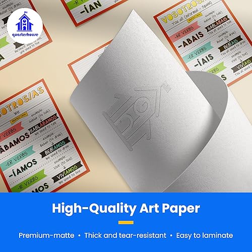 Miniatura 7 de Quarterhouse Juego de 11 póster de verbos en español y vocabulario para principiantes (juego H), materiales de aprendizaje en español para