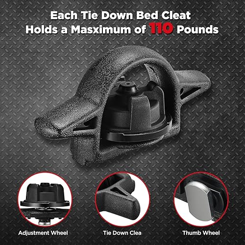 Miniatura 3 de SPEEDWOW 4 tacos de cama PT278-35160PT278-35112 compatibles con Toyota Tacoma 2005-2023 compatible con Toyota Tundra 2007-2023 compatible con Jeep