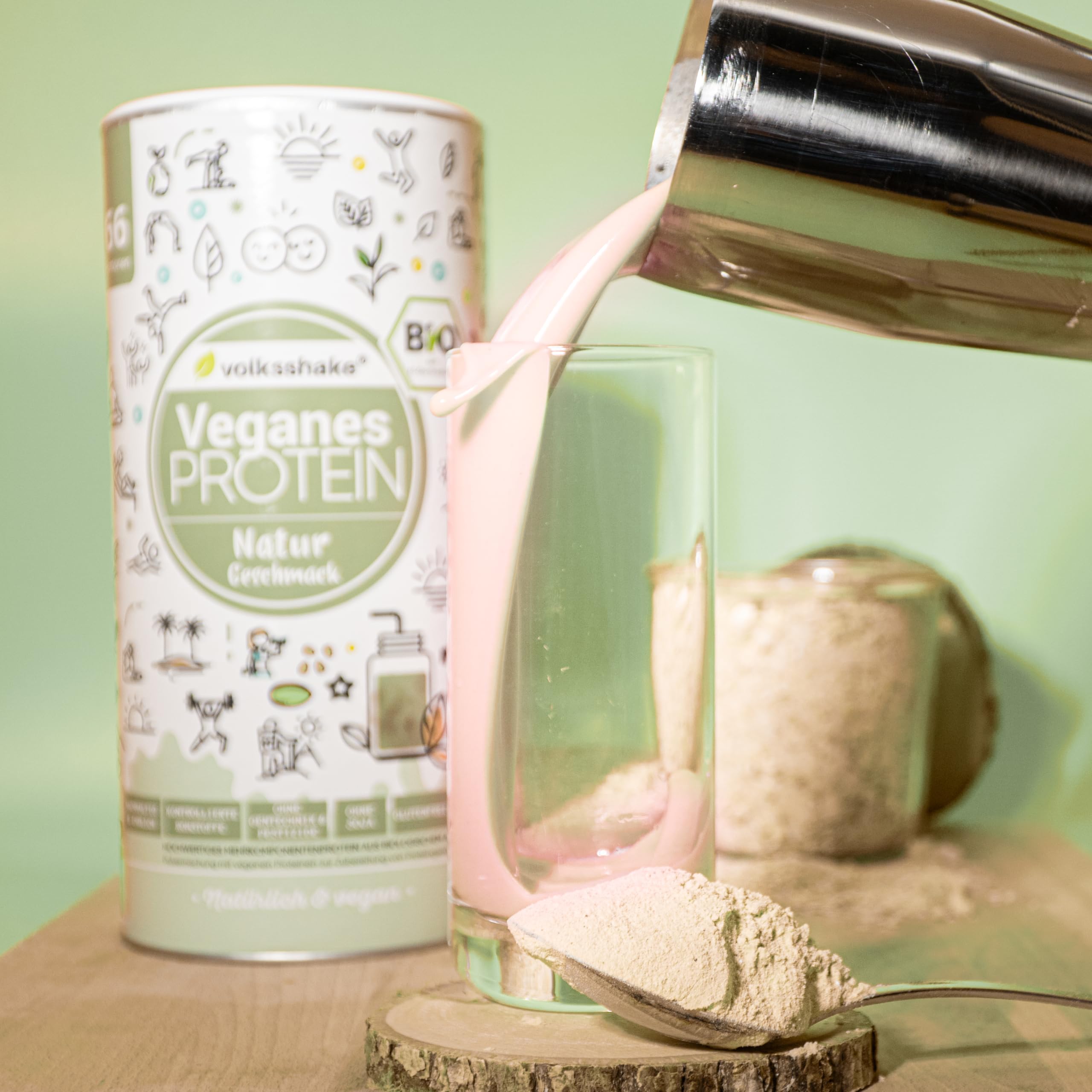 BIO Protein vegan | DE-ÖKO-006 | 10 pflanzliche Proteinquellen | Ohne Süßungsmittel | Ohne Soja & Gluten | Premiumqualität vom Bodensee | Made in Germany (1000g, Natur)