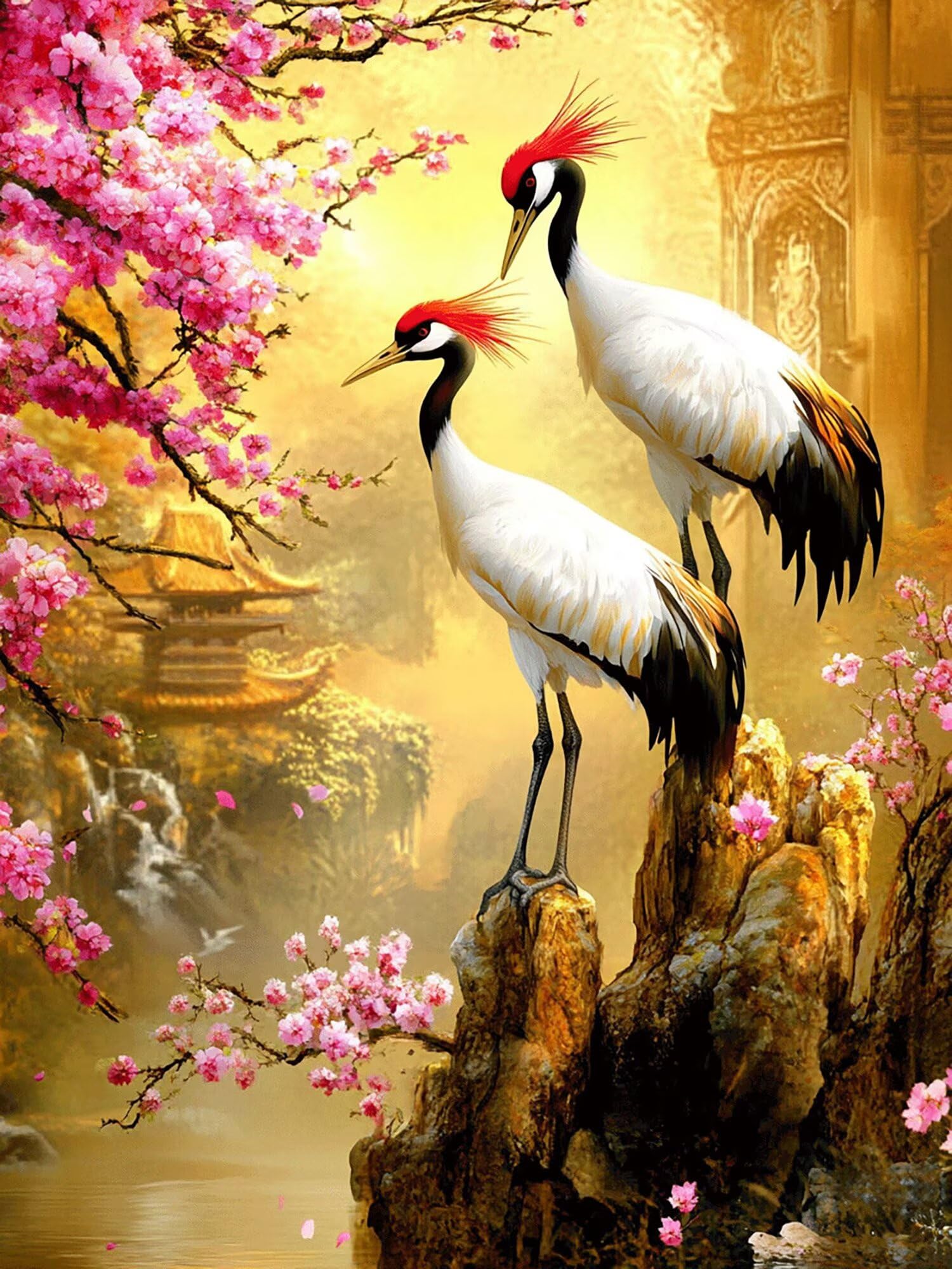 Diamond Painting Erwachsene Uralt 5D Diamond Painting Landschaft Muster DIY Set Erwachsene Anfänger Vollbohrer Diamanten Malerei Stickerei Bastelset für Zimmer Wand Deko Schlafzimmer 70x100cm,Model713