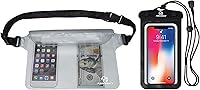Vista 5 de Freegrace Juego de bolsas impermeables con correa para la cintura/funda para mantener tu teléfono y objetos de valor secos y seguros. Bolsas secas