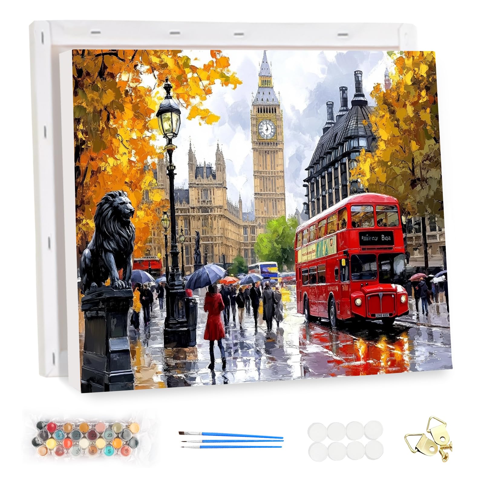 Kit Peinture Par Numéros MEIYUDA – Fleurs Sauvages 40x30 Cm – Acrylique Sur Toile Avec Cadre, Pinceaux Et Pigments – Idéal Débutants
