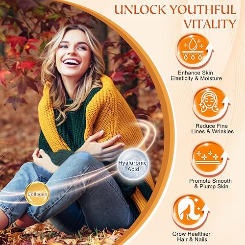 Miniatura 4 de NATURE TARGET Multi-colágeno en polvo para apoyo articular, colágeno hidrolizado para mujeres y hombres con MSM + GC, colágeno tipo I II III V X