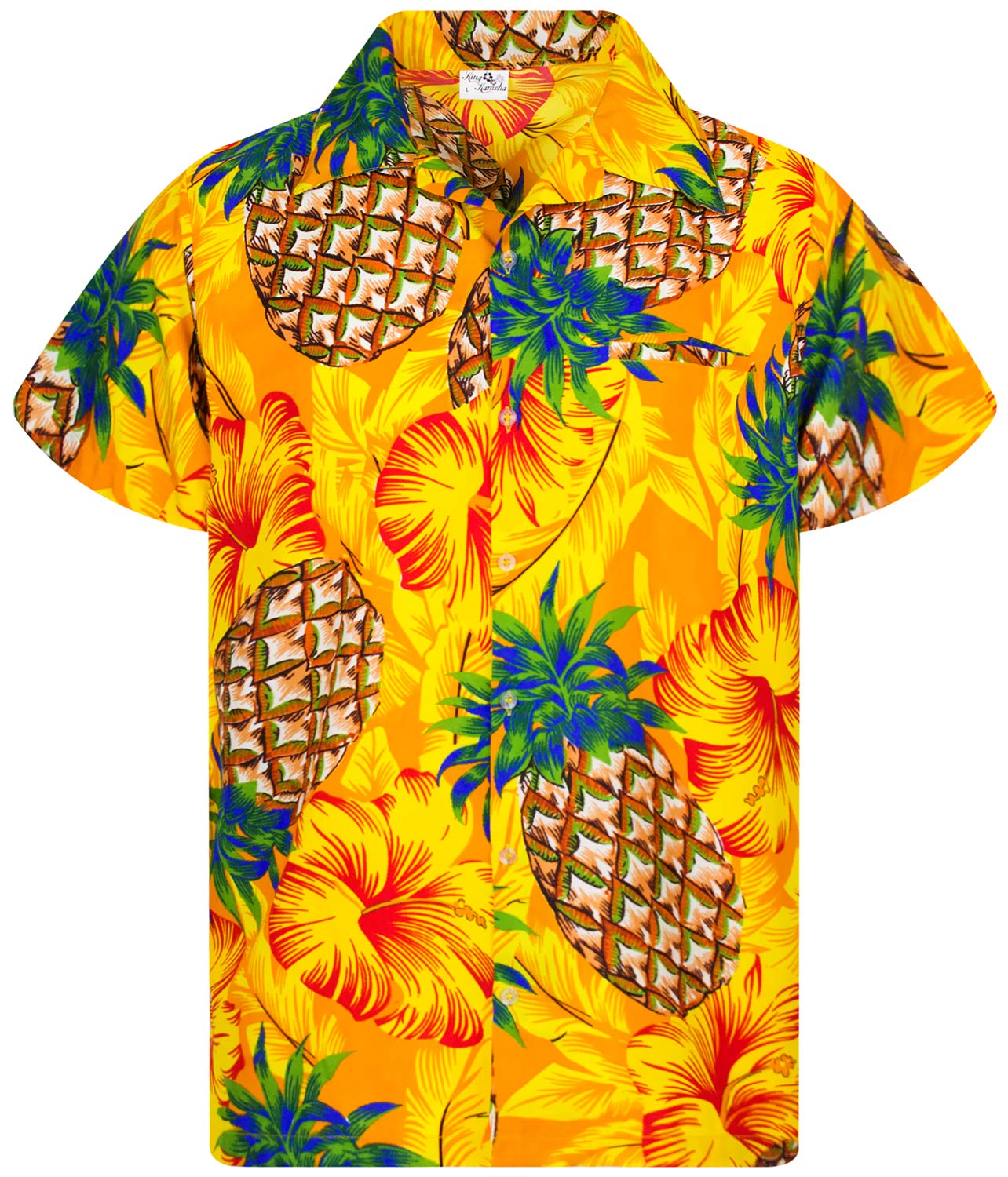 King KamehaMen's Pineapple_Hibiscus_Mix Shirt