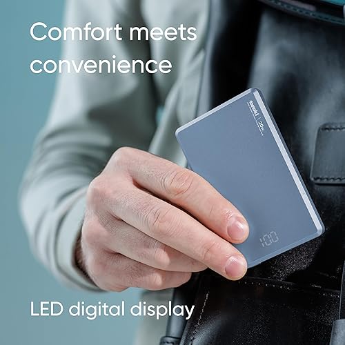 Miniatura 7 de Banco de energía magnético ultradelgado, cargador portátil inalámbrico de aluminio, batería USB-C de carga rápida para iPhone 15141312 y MagSafe,