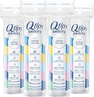 Q-Tips Beauty Luxe Cotton Rounds 80ct 4-Pack | Hypoallergenic 100% Cotton Makeup Remover Pads for Face, Nails & Beauty
