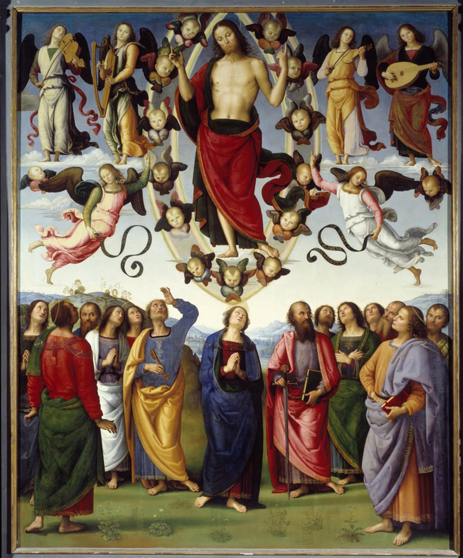 POSTERIIk Famous Print Pop Art Wall Art Graffiti the Ascension of Christ Painting by Pietro Perugino Art Prints for Home Decor 60x90cm