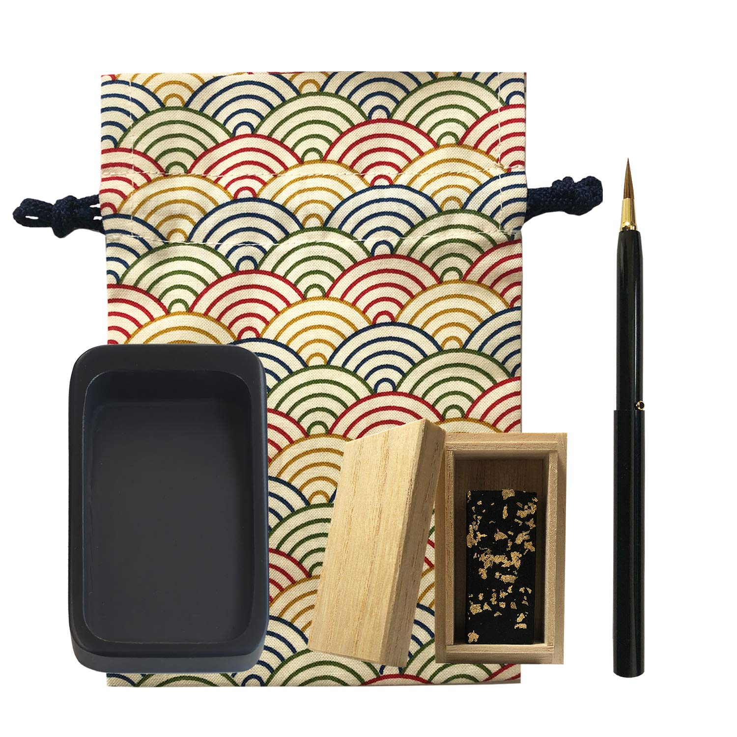 Amazon.co.jp: 開明 piccolo 書せっと 青海波 HO1280 : 文房具 