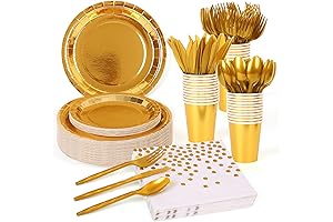 175-Piece Exquisite Gold Dinnerware Set: A Touch of Elegance for Your Special Occasions