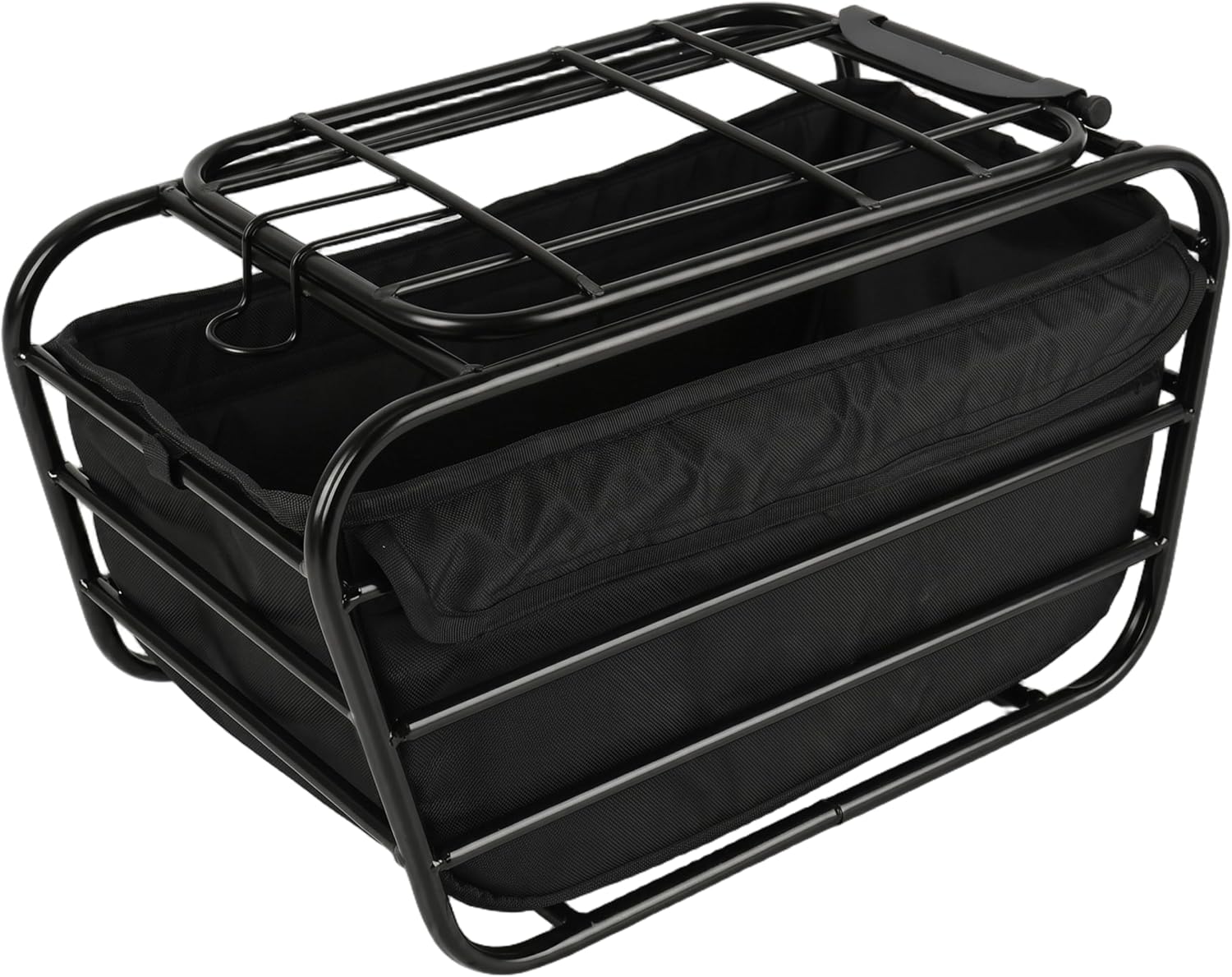 Rear Bike Rack Rear Bike Basket, Sturdy Wire Dog Basket Easy Install Kit with Liner Bag, Steel Pet Carrier for Dog, Cat, Goods Under 6lbs