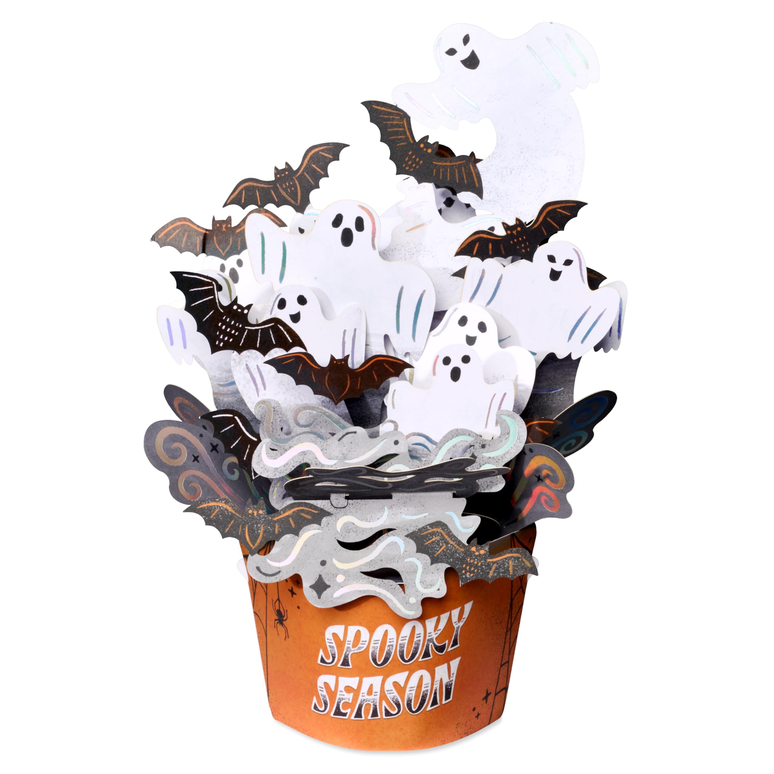 American Greetings Pop Up Halloween Card for Kids or Adults, Displayable 3D Haunted House Halloween Pop Up Card for Boo Baskets (Spooky Season)