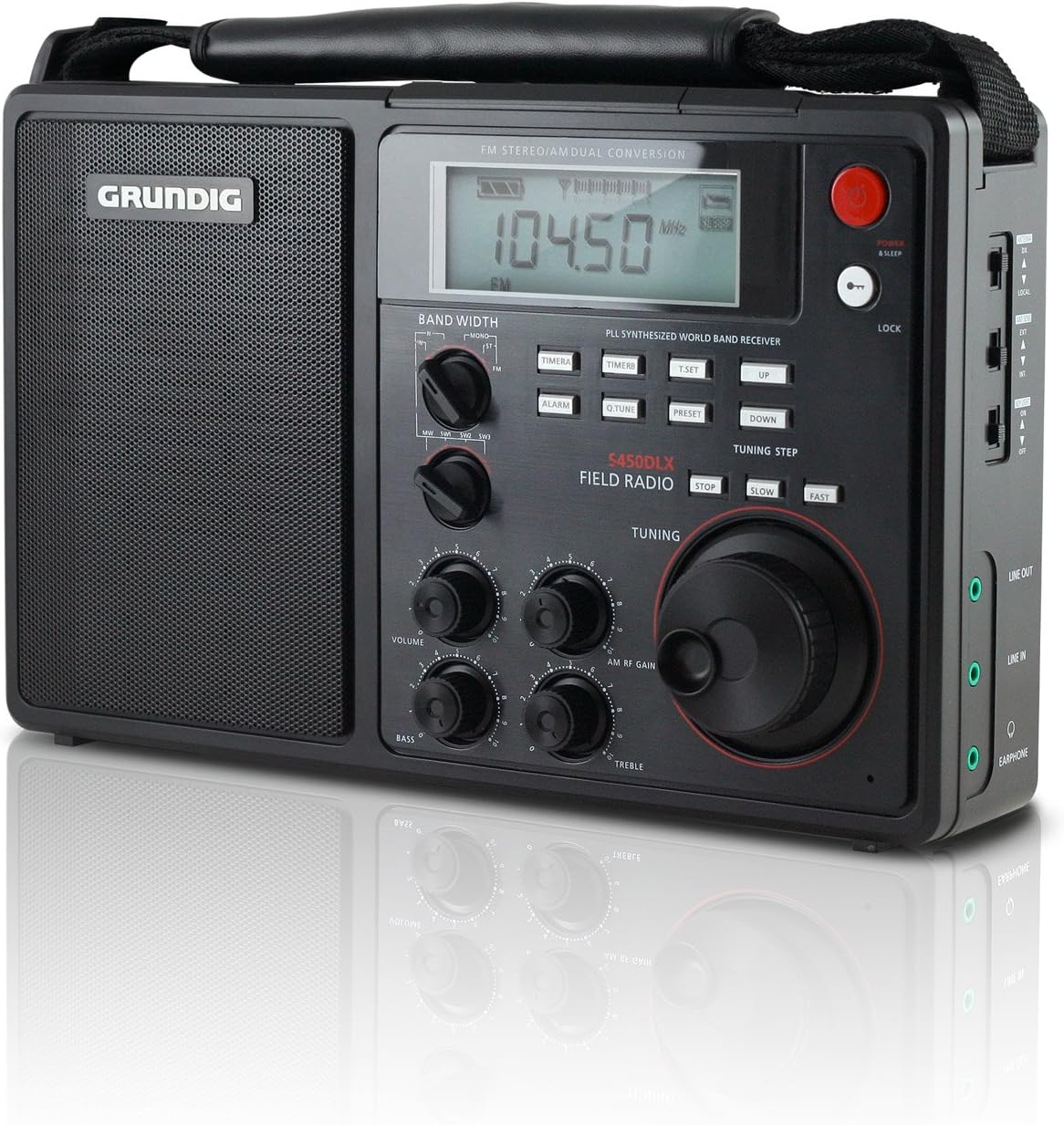 Eton Grundig S450DLX Deluxe AM / FM / Shortwave Radio - Black, NGS450DLB