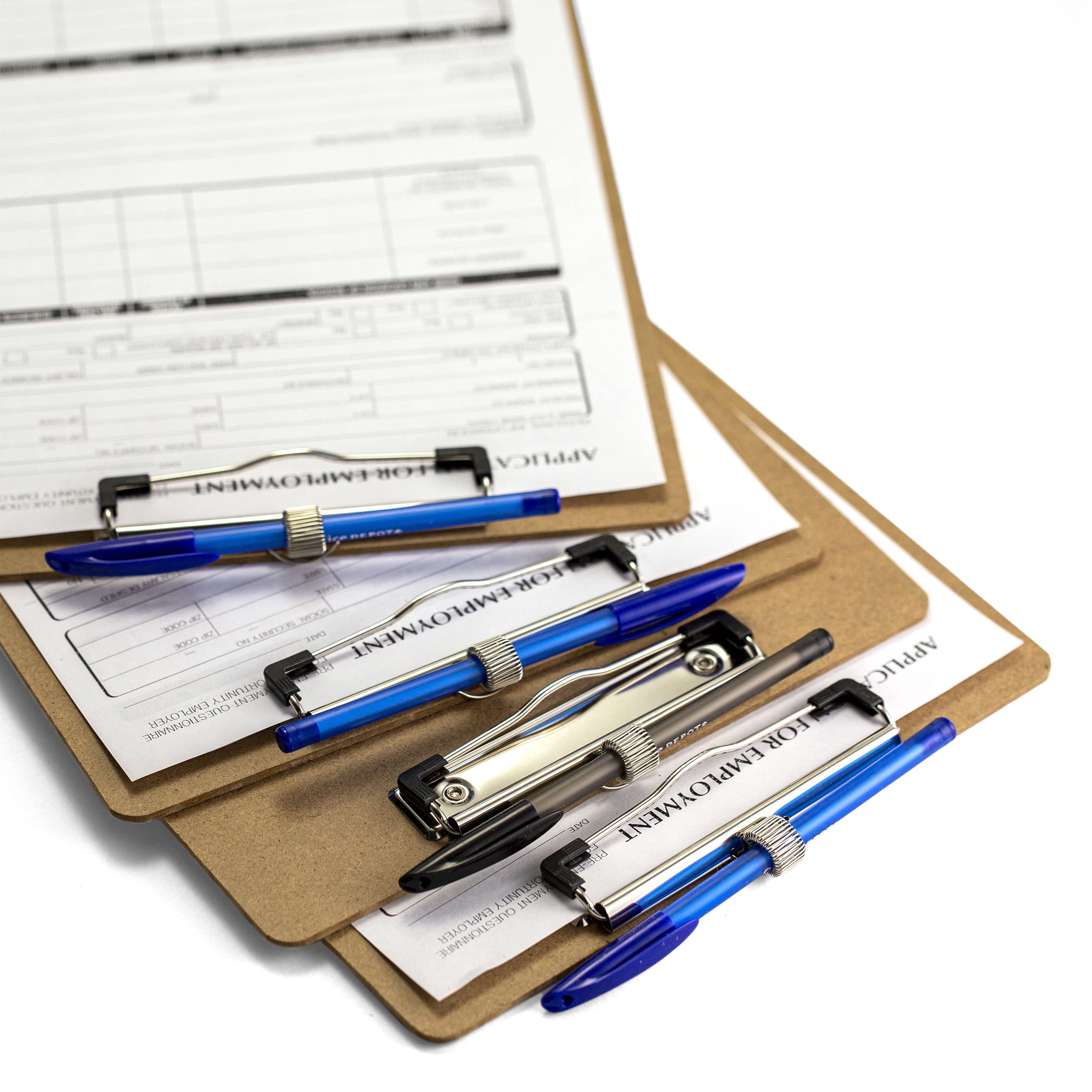 Officemate Portablocco in legno, formato lettera, clip a basso profilo con portapenne, confezione da 6 (83826)