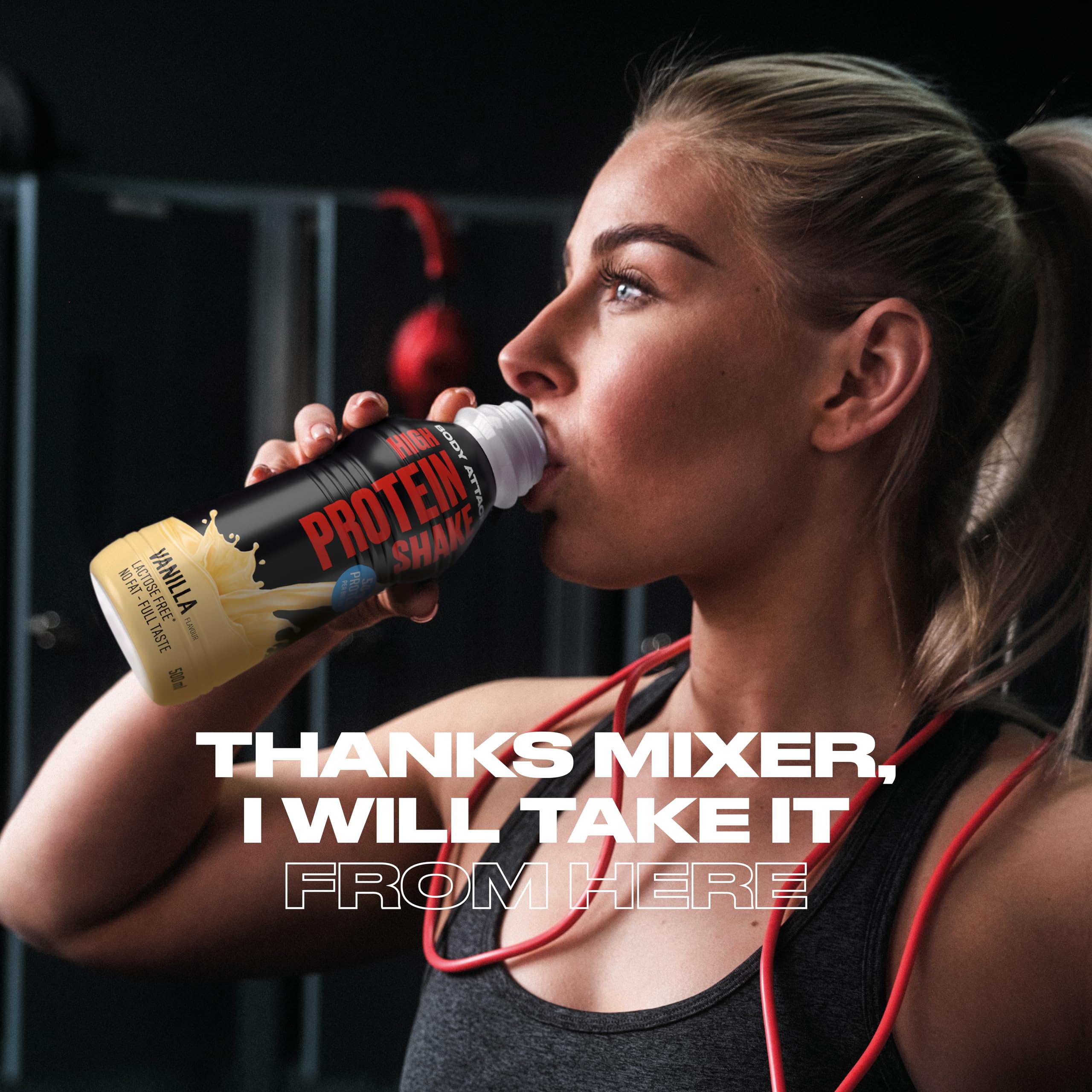 Body Attack High Protein Shake - Chocolate, 12 x 500 ml, je 50 g Protein - kalorienarmer Protein Shake für Muskelaufbau - Fertigdrink mit Milcheiweiß für to go, inkl. Pfand - Made in Germany