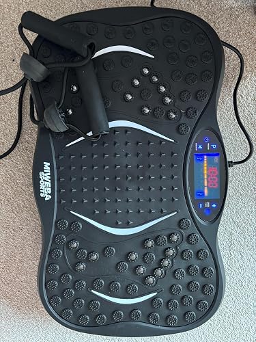 Plaque Vibrante Miweba Sports MV100 – 250W, 99 Niveaux D’intensité, 10 Programmes, Bluetooth Intégré – Aide à La Perte De Poids, Muscle Profond – Garantie 3 Ans