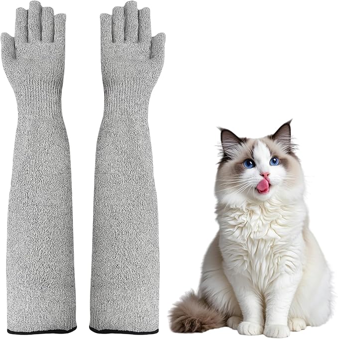 Amazon.com : NCXFTP Cat Gloves Bite Proof, Grooming Gloves for Cats ...