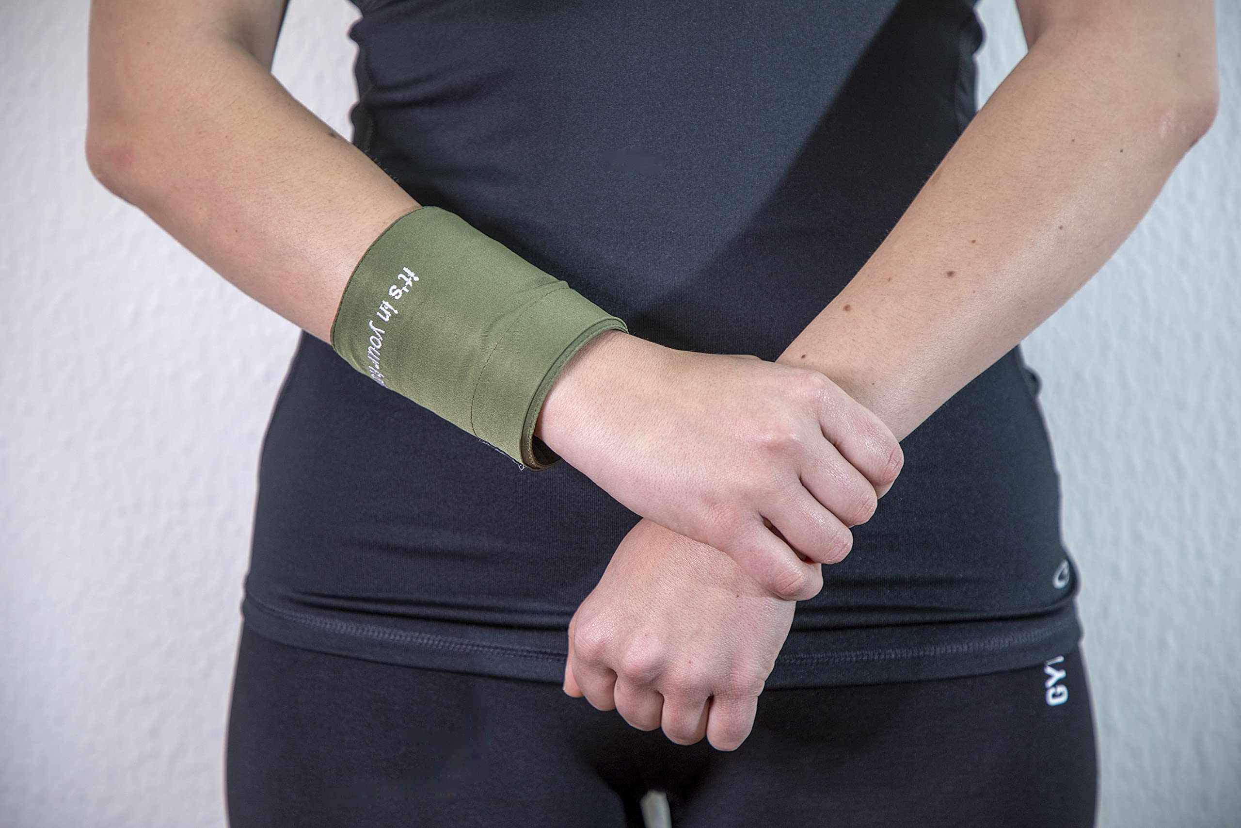 Mask'ROO by SANADMask Wallet Purse Bag That Slaps On The Wrist. Face Mask Storage Pouch, Multicolor Multipurpose REUsable Gadget Waterproof. One Of 12 Colors, Olive Green