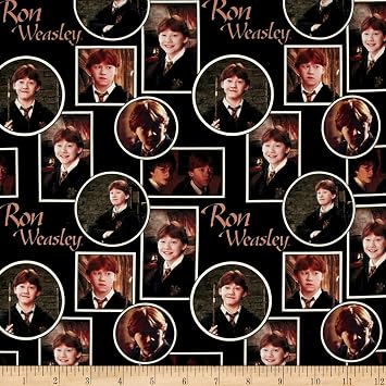 Camelot Quilt Fabrics 0491206 Harry Potter Digital Ron Quilt Fabric By The Yard, Multi