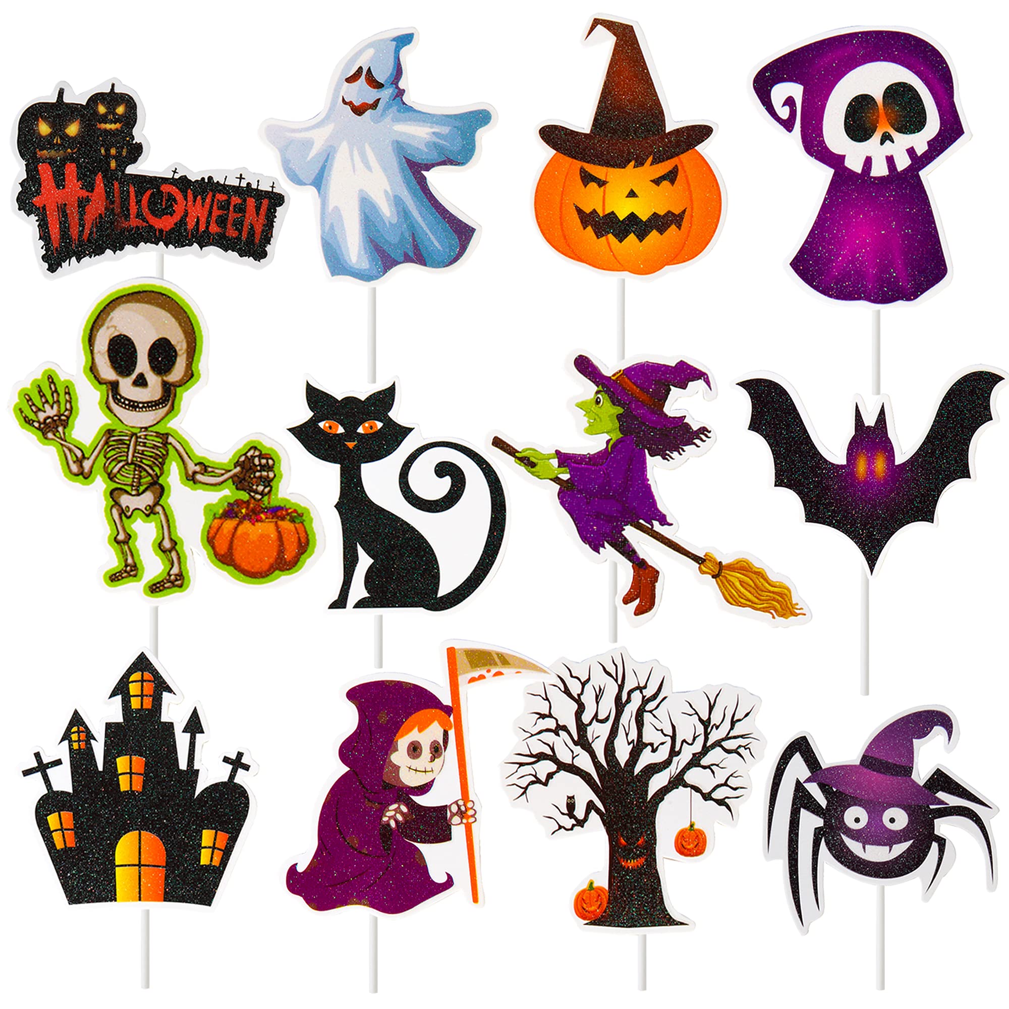 36Pcs Pink Ghost Cupcake Toppers Picks Halloween Cake Decorations for Halloween Party Decorations Halloween Themed Girls Baby Shower Supplies